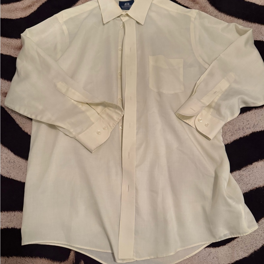 Stafford Men's Light yellow Dress Shirt